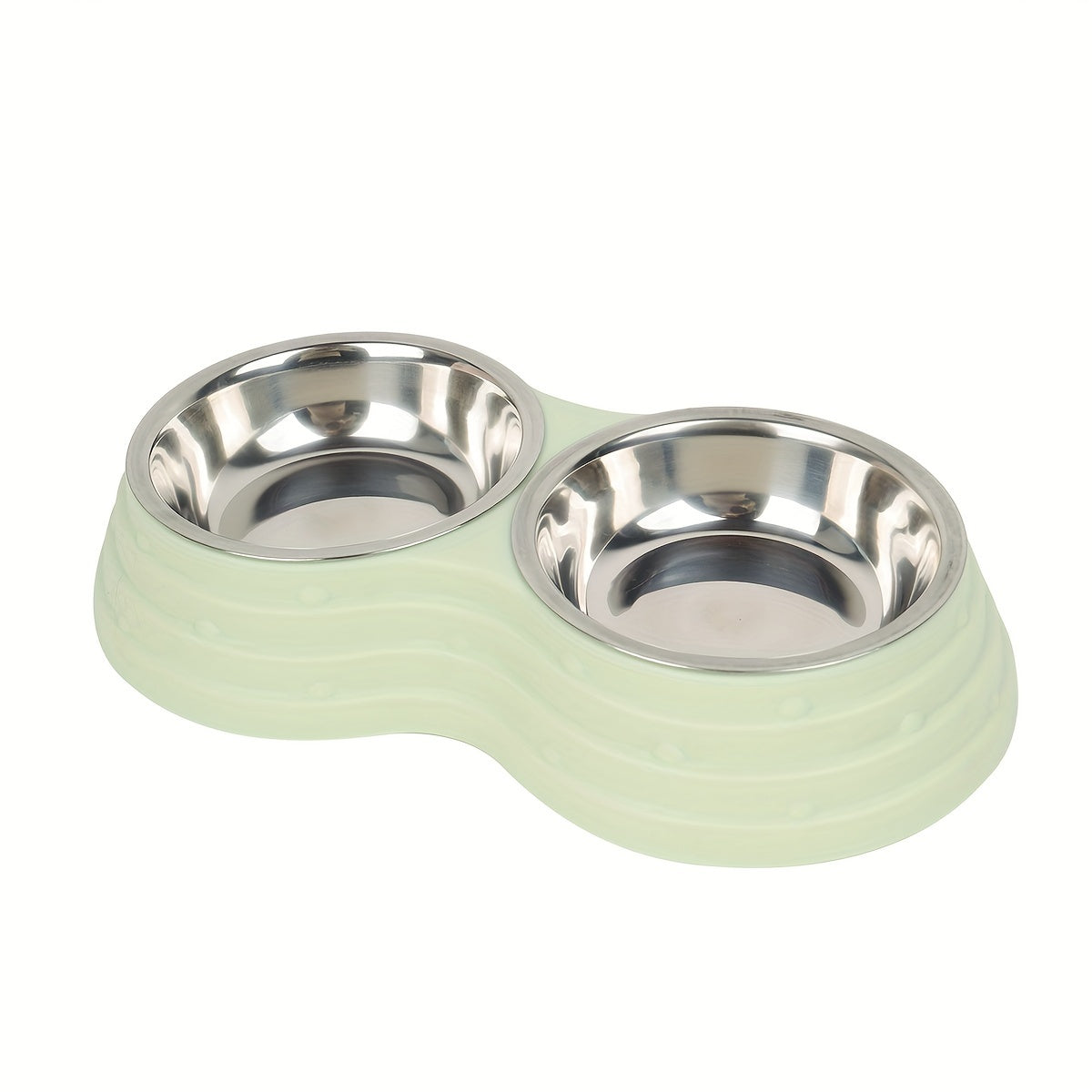 Stainless Steel Double Pet Bowls For Dogs, Dog Food And Water Bowls With Non-Skid Base, Easy To Clean