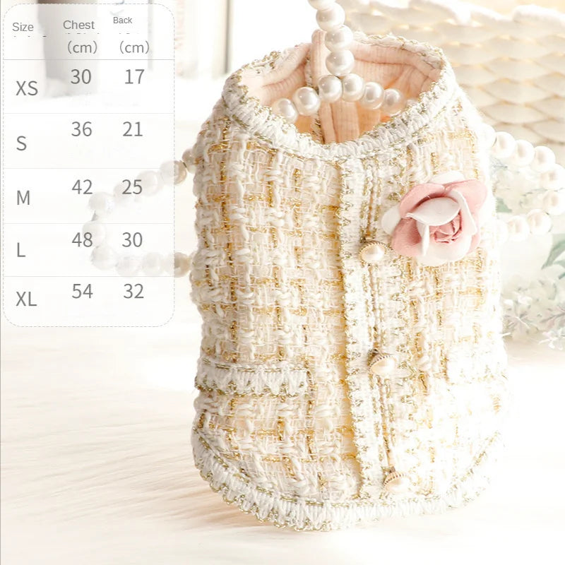 Luxury Princess Dog Dress, Pet Clothes, Maltese, Yorkshire, Cat, Autumn, Winter
