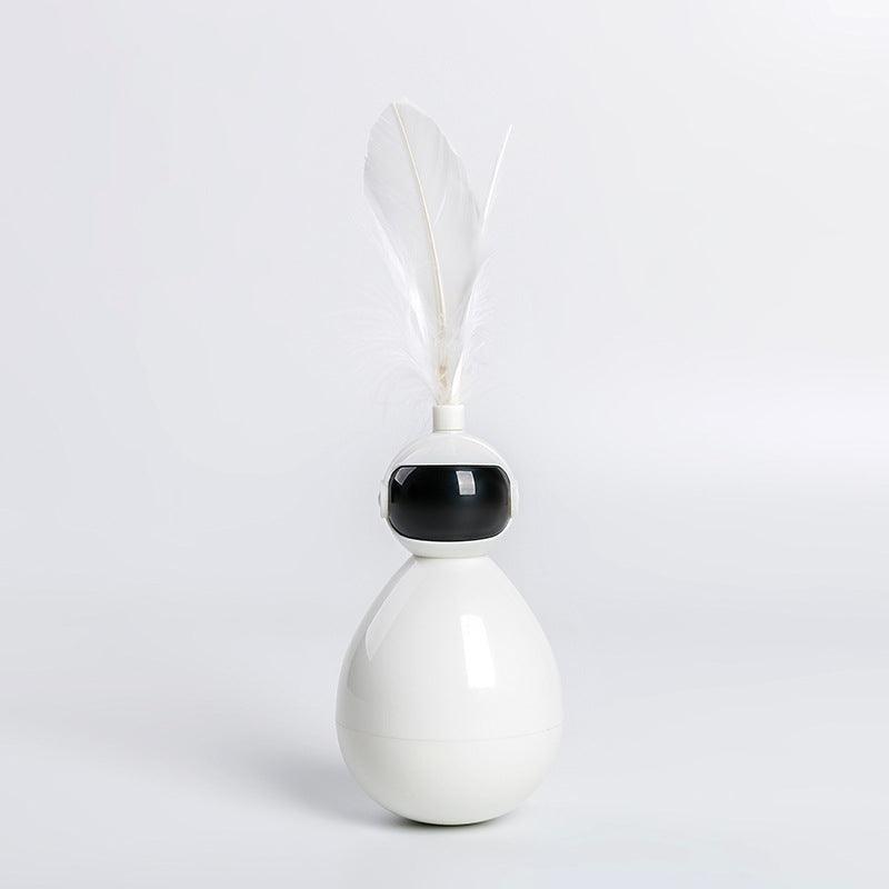 Funny Cat Tumbler Toy: Interactive Feathered Fun For Feline Friends