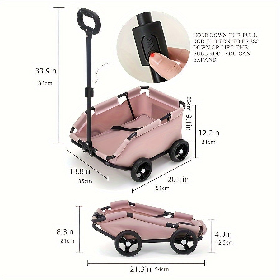 Cart, Approved By Airlines For Carrying Wheeled Dog Bags With Wheels, Suitable For Small And Medium-sized Dogs And Cats