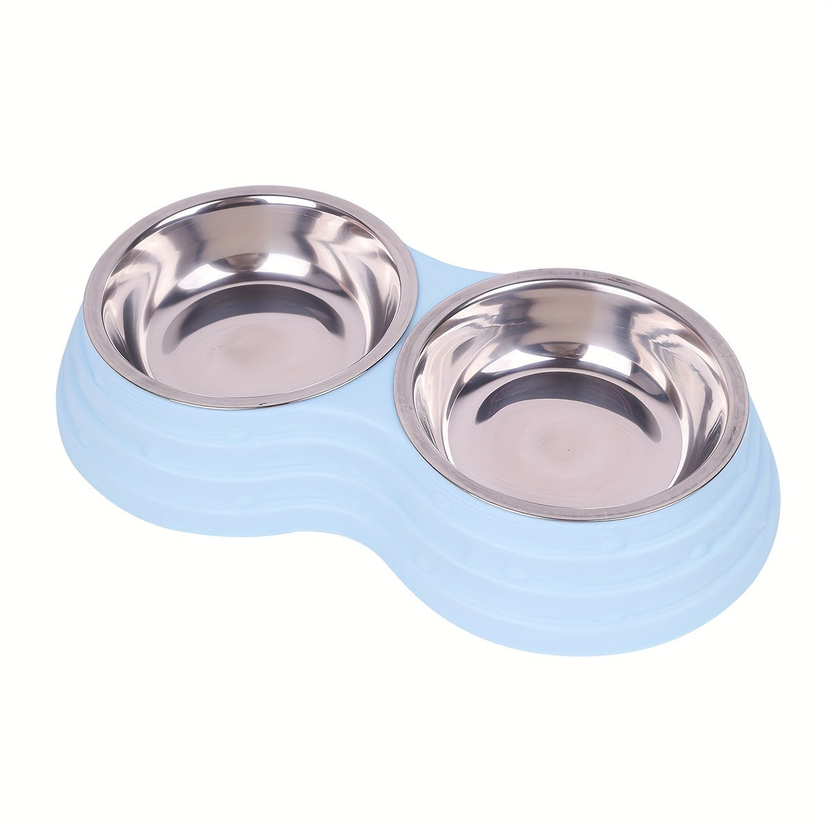 Stainless Steel Double Pet Bowls For Dogs, Dog Food And Water Bowls With Non-Skid Base, Easy To Clean