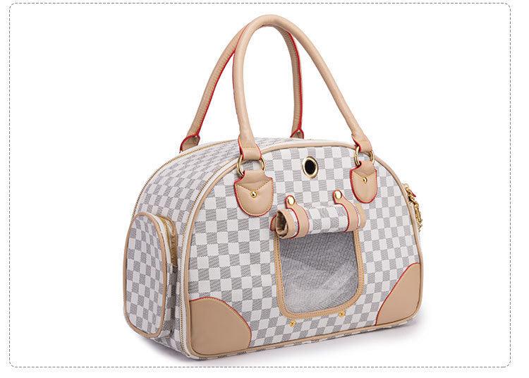 Luxury Leather Pet Travel Tote: Stylish And Practical Dog And Cat Carrier