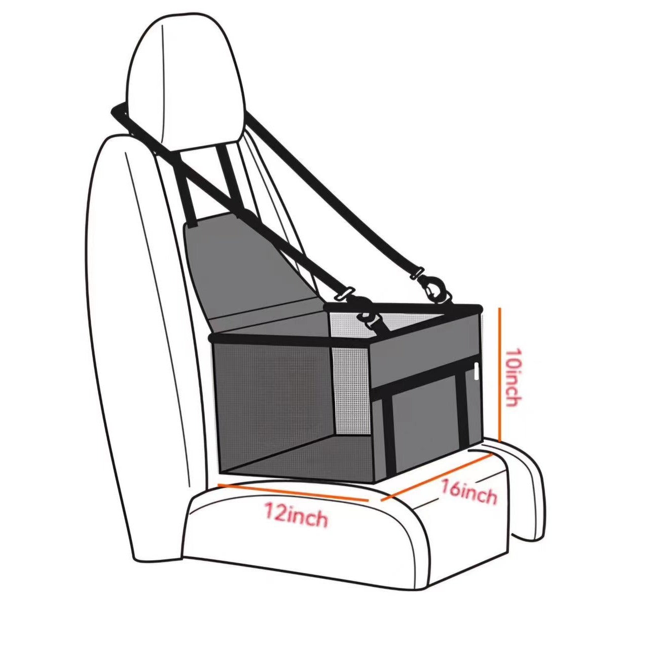 Pet Seats for Cars Pet Booster Seat for Small & Medium pets Up to 20lb, Folding Travel Bags for Dogs or Cats