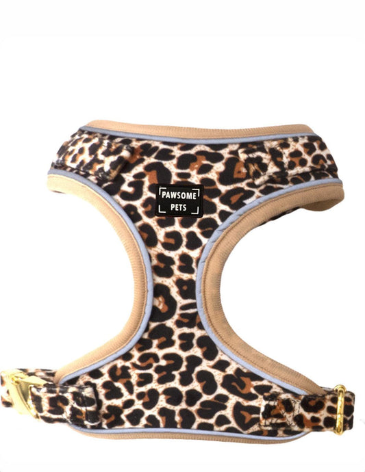 ADJUSTABLE HARNESS - BEIGE LEOPARD