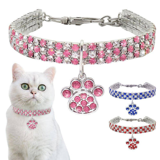 Elegant Diamond Mix Pet Collar - Stylish Collar For Dogs And Cats