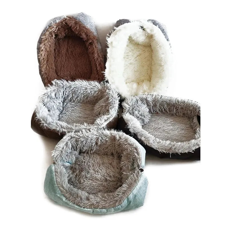 Pet Bed for Dogs Cats - Plush Fur Cozy Pet Pad Dual Use Dog Bed Cat Mat