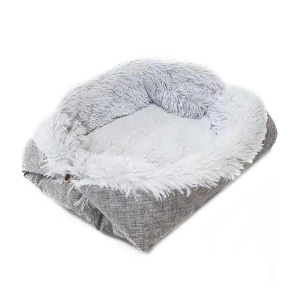 Pet Bed for Dogs Cats - Plush Fur Cozy Pet Pad Dual Use Dog Bed Cat Mat