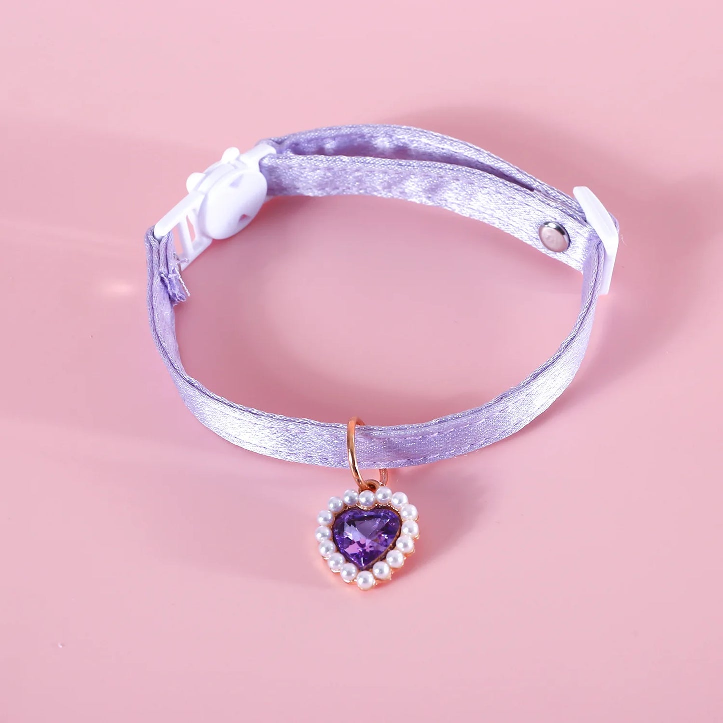 MPK New Series Pet Pearl Bow Collar Cat Anti Suffocation Love Pendant Bow Tie Also Suitable For Dog