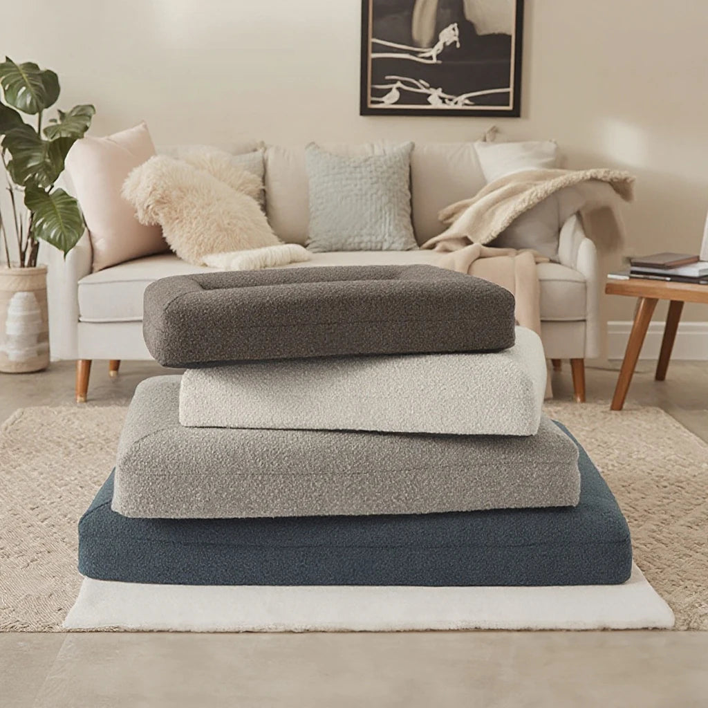 Eco-friendly Orthopedic Dog Bed Extra Large Luxury Boucle Dog Bed with Removable Washable Cover