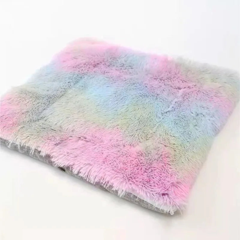 Pet Bed for Dogs Cats - Plush Fur Cozy Pet Pad Dual Use Dog Bed Cat Mat