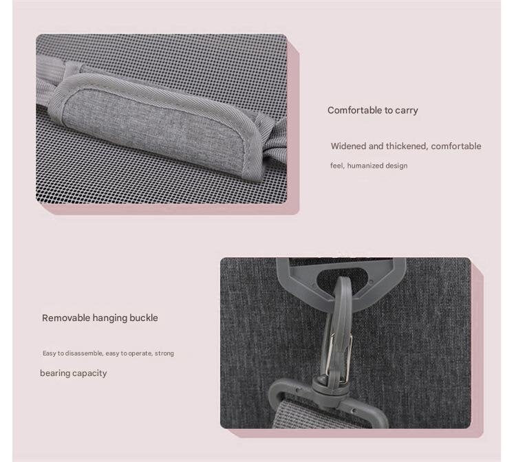 NNEDSZ Pink Portable Pet Travel Carrier Bag - Foldable, Durable, and Comfortable for Small Dogs & Cats 50cmx34cmx34cm