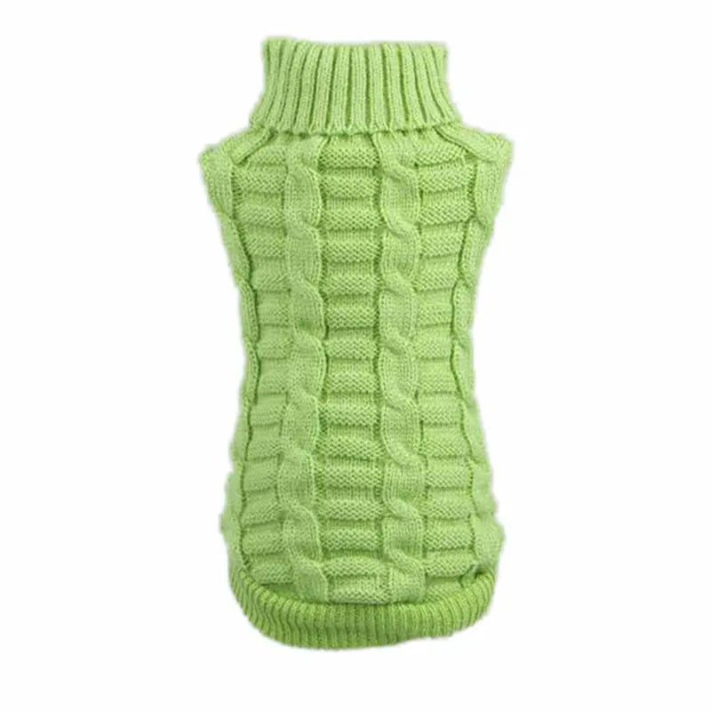 Warm Knit Dog Sweater for Winter Outdoor Use