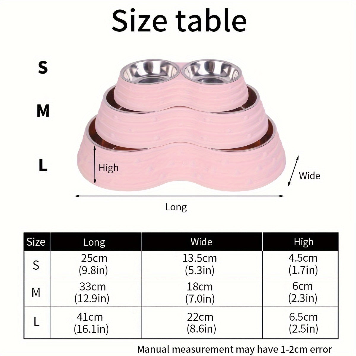 Stainless Steel Double Pet Bowls For Dogs, Dog Food And Water Bowls With Non-Skid Base, Easy To Clean