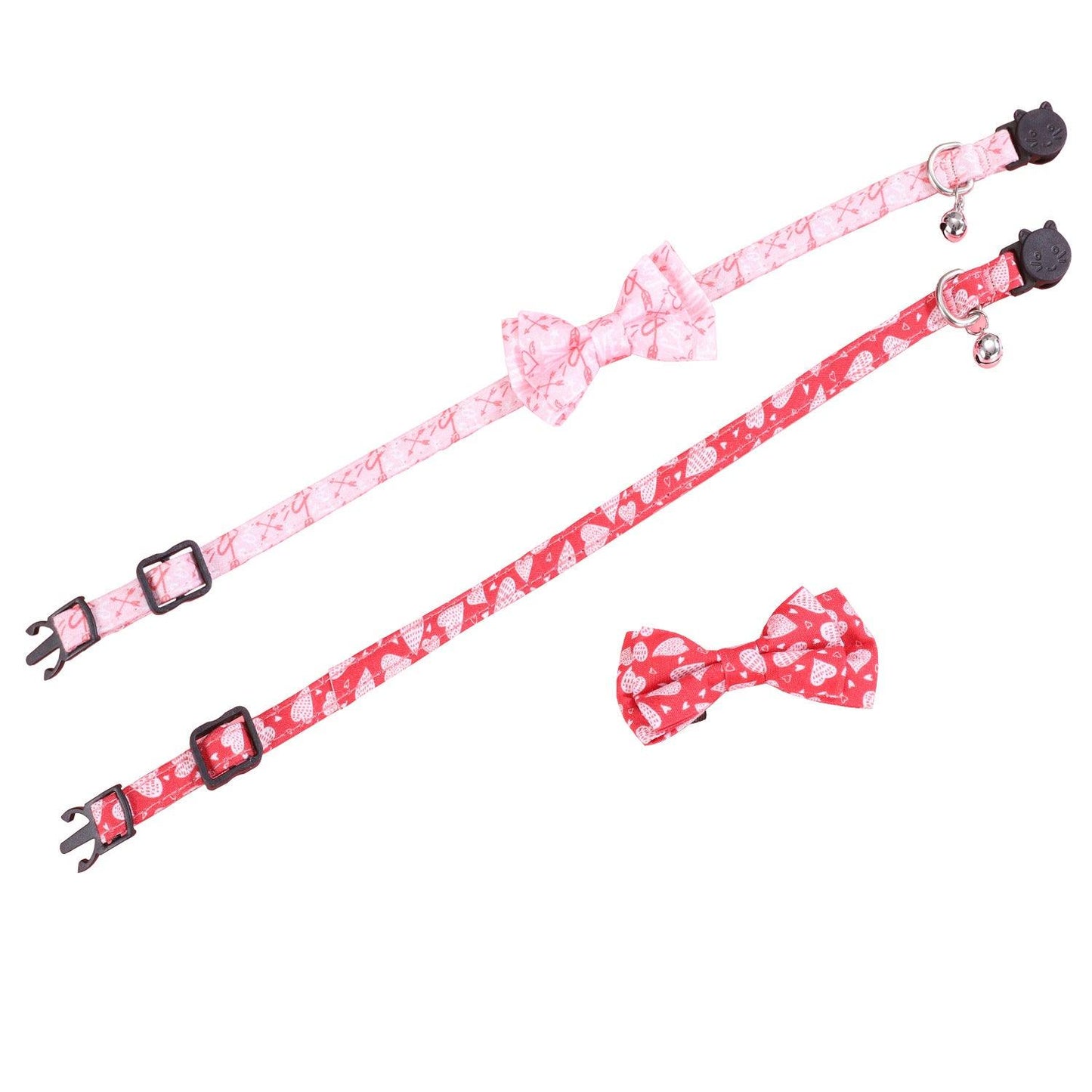Valentine's Day Love Paws Leash And Bow Tie Set
