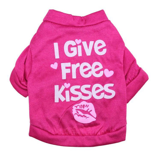 Cute Canine Couture: Printed Cotton Jersey Small Dog Pet T-Shirt