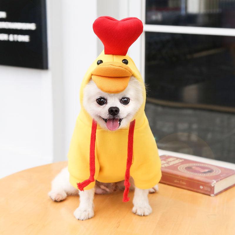 Luxury Green Fleece Dog Hoodie - Stylish Two-Legged Outfit For Autumn And Winter