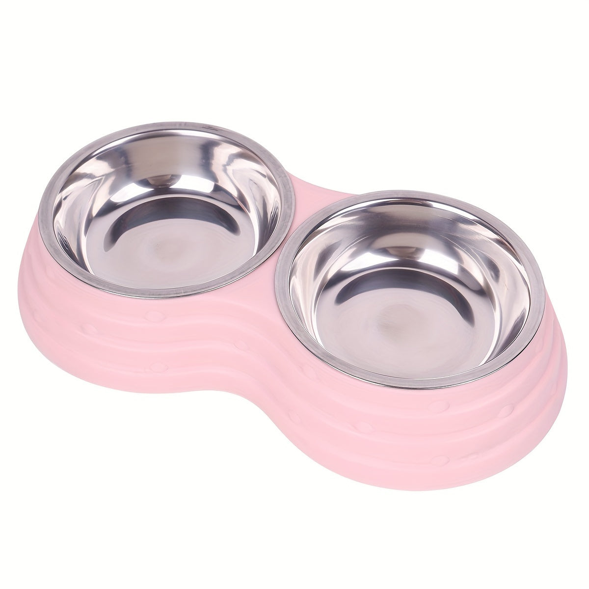 Stainless Steel Double Pet Bowls For Dogs, Dog Food And Water Bowls With Non-Skid Base, Easy To Clean